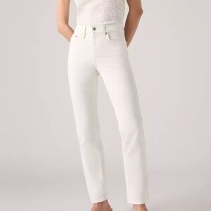 Levis 724 high rise straight white jeans
